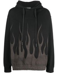 Vision Of Super - Flame-print Cotton Hoodie - Lyst