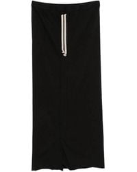 Rick Owens - Cotton T-Shirt Skirt With Side Slit And Elastic Waistband - Lyst