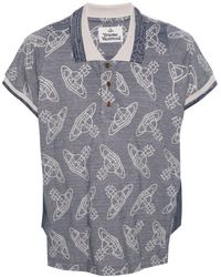 Vivienne Westwood - Orb-jacquard Cotton Polo Shirt - Lyst