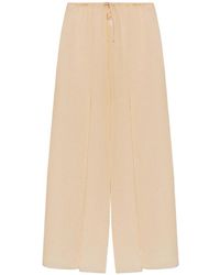 Balmain - Silk Beach Trousers With Monogram - Lyst