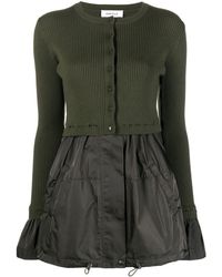 Enfold Button-up Cardigan - Green