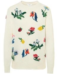 Malo - Pullover Mit Blumenprint - Lyst