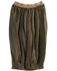 Uma Wang - Gwen Midi-Rok Met Gesmockte Afwerking - Lyst