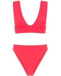 Isolda Vermelho High-waisted Bikini Set - Red
