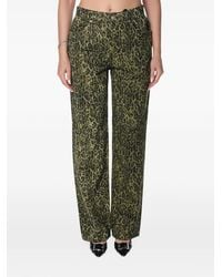 Just Cavalli - Leopard-Print Wide-Leg Trousers - Lyst