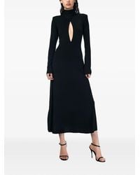 ANDRA ANDREESCU - Cut-Out Tie-Fastening Midi Dress - Lyst