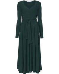 Proenza Schouler - Long-Sleeved Crepe Wrap Dress - Lyst