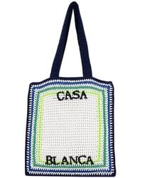CASABLANCA - Stripe Crochet Shoulder Bag - Lyst
