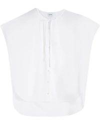 Aspesi - Tie-Neck Buttoned Shirt - Lyst