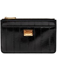 Dolce & Gabbana - Logo-Plaque Leather Card Holder - Lyst