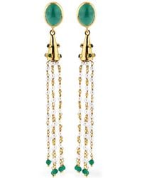 Boheme by Vero - Onyx Pom Pom Earrings - Lyst