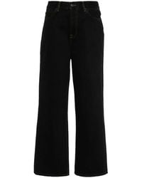 Wardrobe NYC - Logo-Patch Cotton Wide-Leg Jeans - Lyst