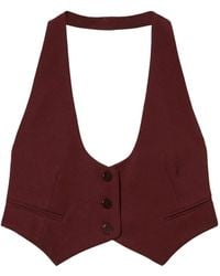 Twinset - Halter-Neck Buttoned Waistcoat - Lyst