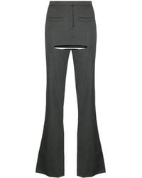 Courreges - Cut-out Tailored Wool Trousers - Lyst