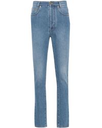 Moschino - Slim-Fit-Jeans mit hohem Bund - Lyst