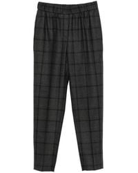 Peserico - Check-Pattern Trousers - Lyst