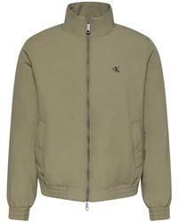 Calvin Klein - Logo-Embroidered High-Neck Jacket - Lyst