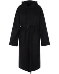 Rick Owens - Abrigo Tower Con Capucha Y Cinturón - Lyst
