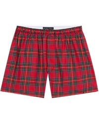 Brooks Brothers - Tartan-Pattern Cotton Boxer Shorts - Lyst