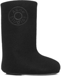 Acne Studios - Stiefel Aus Filz Mit Logo - Lyst