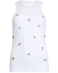 Liu Jo - Geribbelde Tanktop Met Sieraden - Lyst