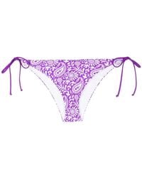 MC2 Saint Barth - Paisley-Print Bikini Bottoms - Lyst