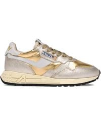 Autry - Zapatillas Reelwind de piel metalizada - Lyst