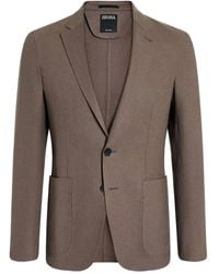 ZEGNA - Blazer Met Opgestikte Zak En Twee Knopen - Lyst