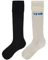 Y-3 - X Wales Bonner Logo-Print Knee-High Socks (Set Of Two) - Lyst