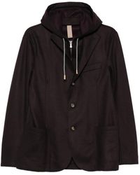 Eleventy - Veste À Capuche Et Design Superposé - Lyst