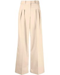 Calvin Klein - Pantaloni A Gamba Ampia Con Pieghe - Lyst