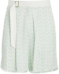 WHYAT - Belt Pattern Shorts - Lyst