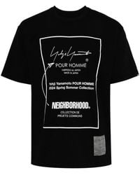 Yohji Yamamoto - X Neighborhood Katoenen T-shirt Met Logoprint - Lyst