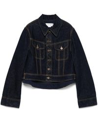 Victoria Beckham - Cropped Denim Jacket - Lyst