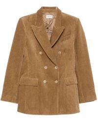 P.A.R.O.S.H. - Double-breasted Corduroy Jacket - Lyst