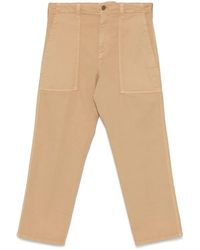 Aspesi - Gabardine Cropped Trousers - Lyst