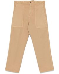 Aspesi - Gabardine Cropped Trousers - Lyst