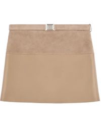 Tod's - Belted Leather Mini Skirt - Lyst