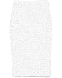 P.A.R.O.S.H. - Jupe Ornée De Sequins À Coupe Mi-Longue - Lyst