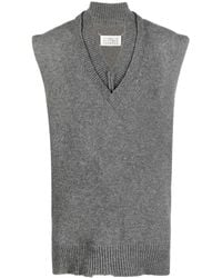 Maison Margiela - Wool Blend Vest - Lyst