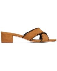 Cinq À Sept - Amanda Whipstitch-Trim Sandals - Lyst