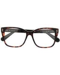 Stella McCartney - Woven-Arm Square-Frame Glasses - Lyst