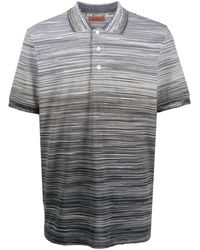 Missoni - Stripe-pattern Cotton Polo Shirt - Lyst
