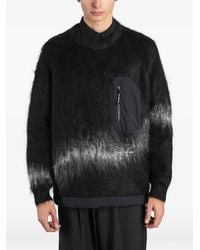 and wander - Zip-Pocket Brushed-Knit Sweater - Lyst