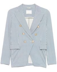 Circolo 1901 - Blazer Rayé À Boutonnière Croisée - Lyst