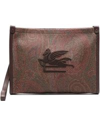 Etro - Clutch con stampa paisley jacquard - Lyst