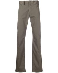 Brioni - Gerade Hose mit Logo-Patch - Lyst