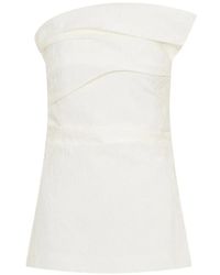Anna Quan - Valletta Strapless Draped Blouse - Lyst