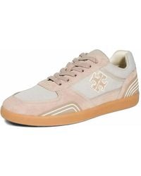 Tory Burch - Clover Court Suede-Panel Sneakers - Lyst