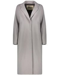 Herno - Lapel-Collar Button-Up Coat - Lyst
